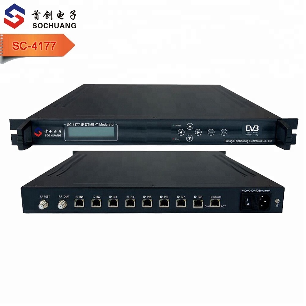 SC-4177 64ip udp input 4dtmb output iptv dtmb modulator