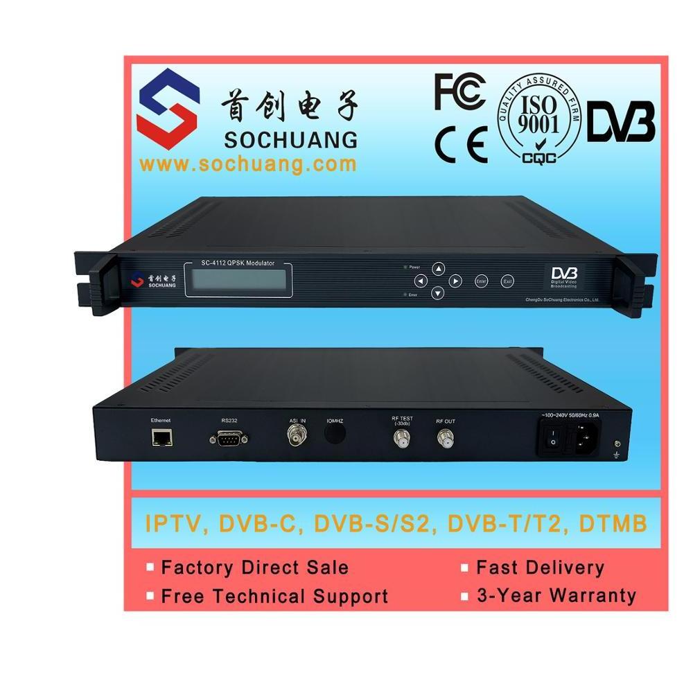 4112 satellite MMDS MVDS DVB-S QPSK modulator for radio tv broadcast system (950-2150MHz, 450-950MHz(option), ASI IN and RF out)