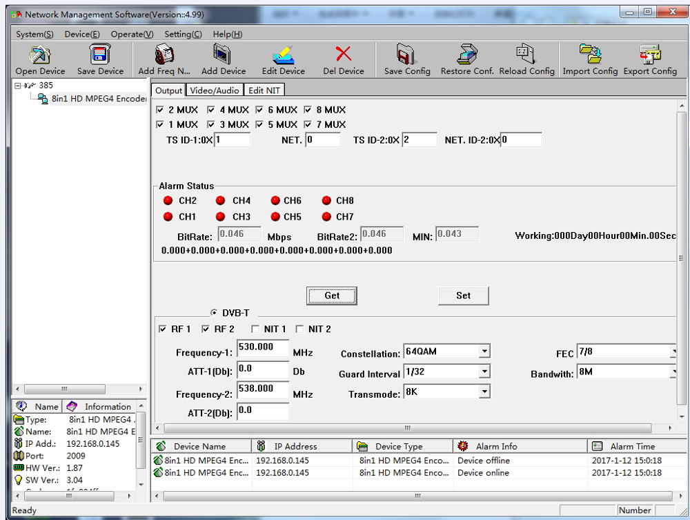 4256 HD MI to DVB-T Encoder Modulator for hotel hospital tv system (8 HD-MI in,2IN1 dvbt RF out)