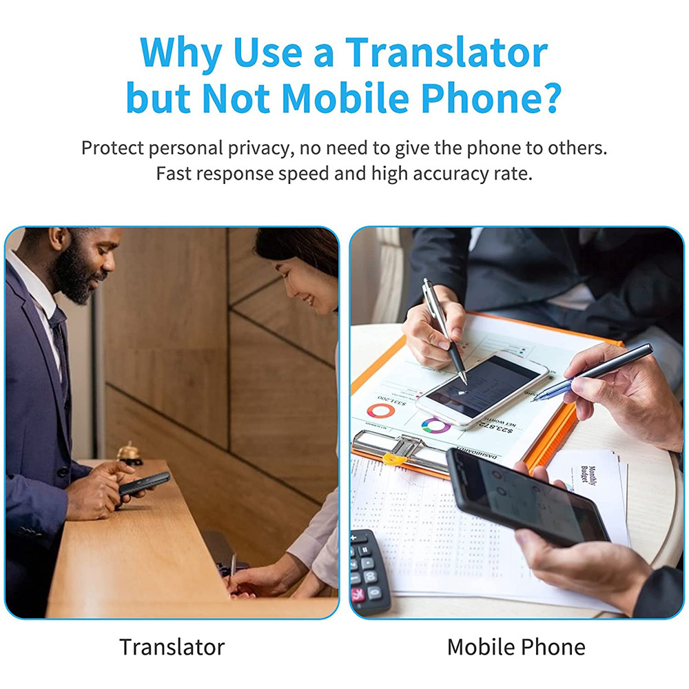 Lightweight portable wireless G6 translator for 137 languages two-way online translation smart translator