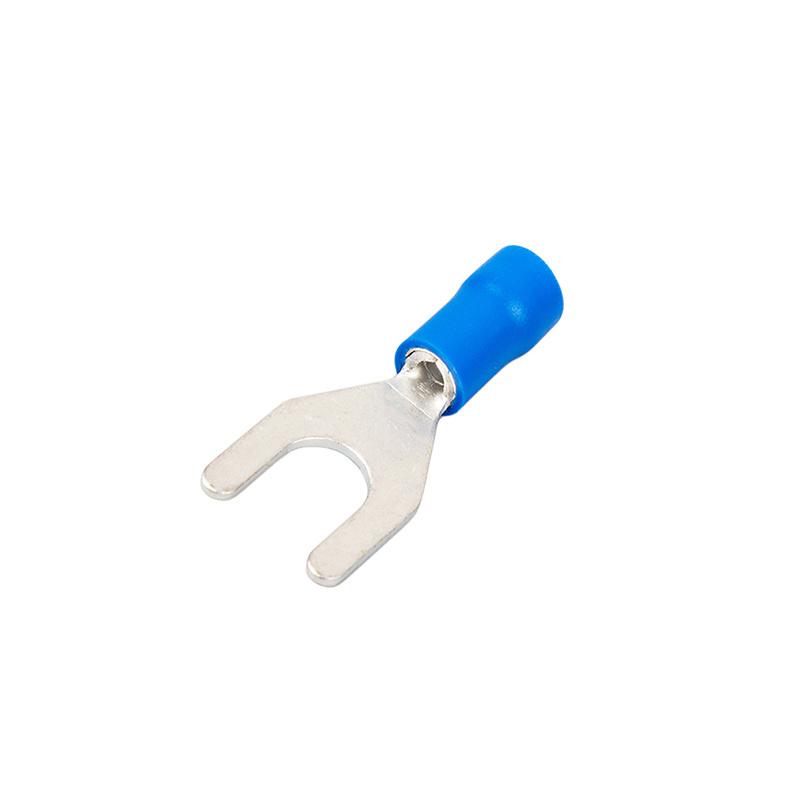 Nylon Insulated Double Crimp Fork Terminal Connector Nylon and Copper Material Tube with Sleeve