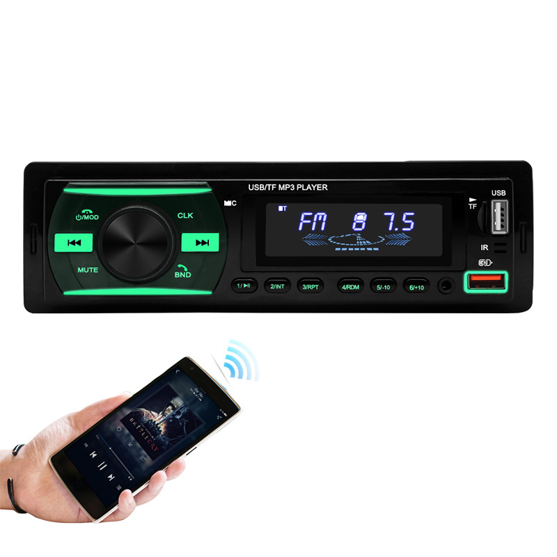 Single Din Car Music System Handsfree Stereo Fm Transmitter Blue-tooth Car Audio Mp3 Player Usb Charger Car Mp3 Player