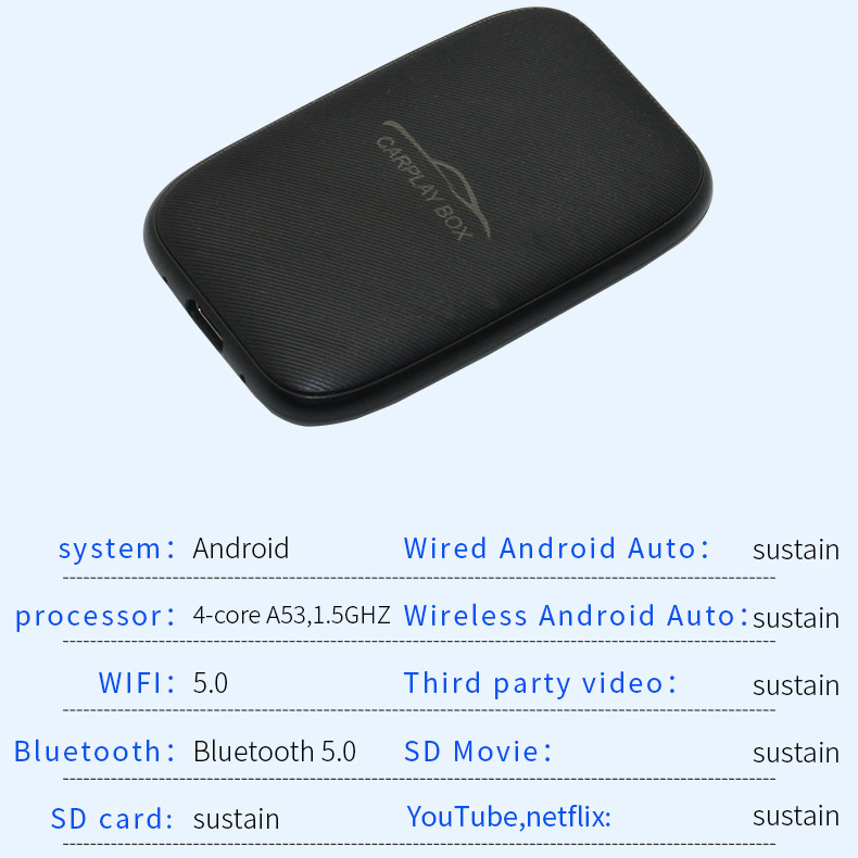 Android Carplay Ai Box Mini Android smart steaming Box YouTube Netflix Car play Wireless Android Auto For carplay ai box