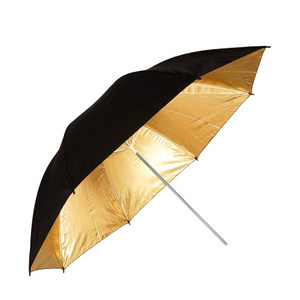 Studio photography 43" 33" soft light reflect Umbrella black gold color for photography