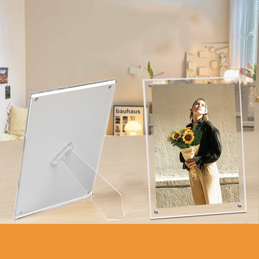 Innovative Transparent Acrylic Magnetic Swinging Photo Frame Stylishly Showcasing Your Memories in the Frames Category