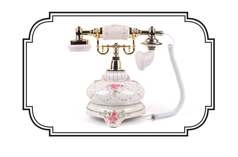 Popular Antique Audio Guest Book Phone Red Rose Voice Recorder for Wedding