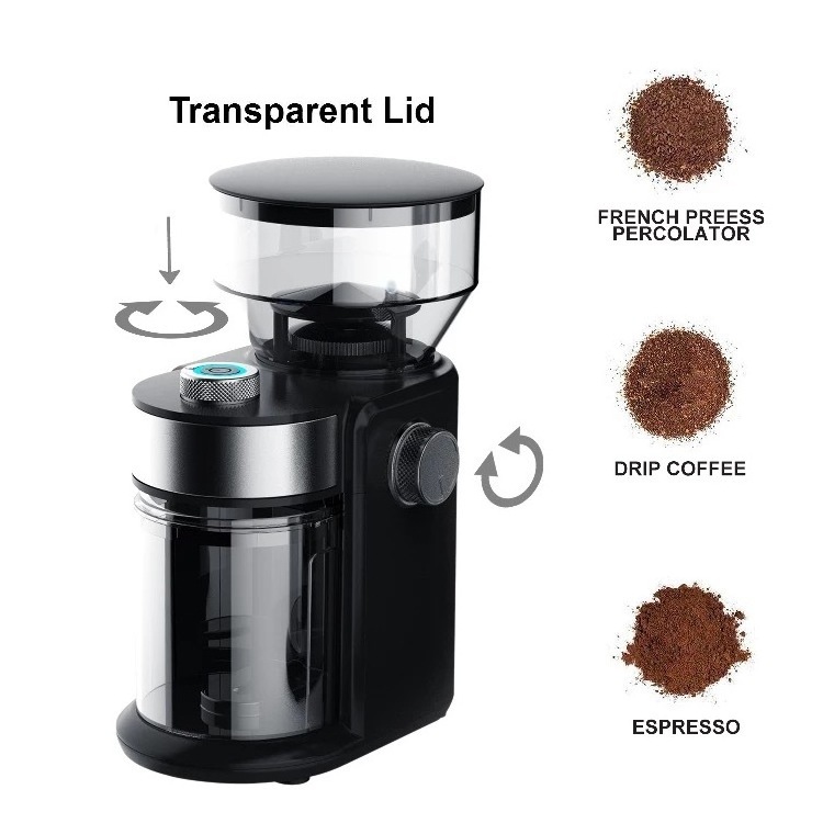 Professional Commercial Electric Coffee Grinder Lar Capacity Bean Grinding Machine for Espresso