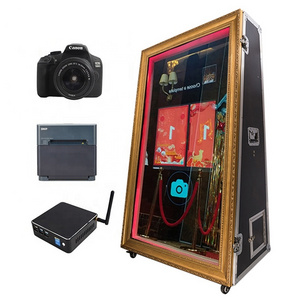 Hot Sale Espejo Magico Photobooth Miroir Selfie Photo Booth Retro Touch Screen Magic Mirror Photo Booth With Camera And Printer