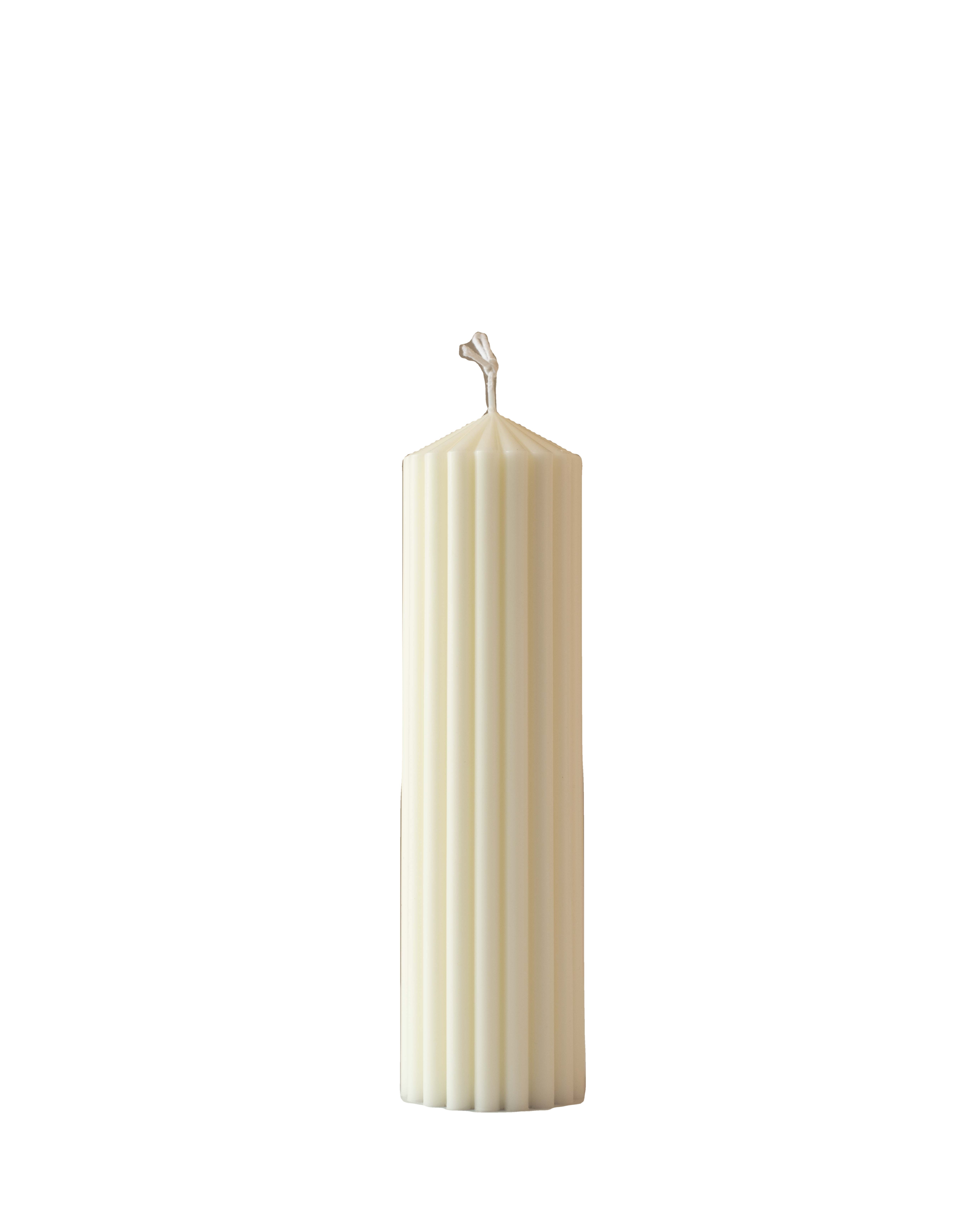 European ivory white large candle cylindrical candle birthday wedding hotel wedding lace cylindrical candle