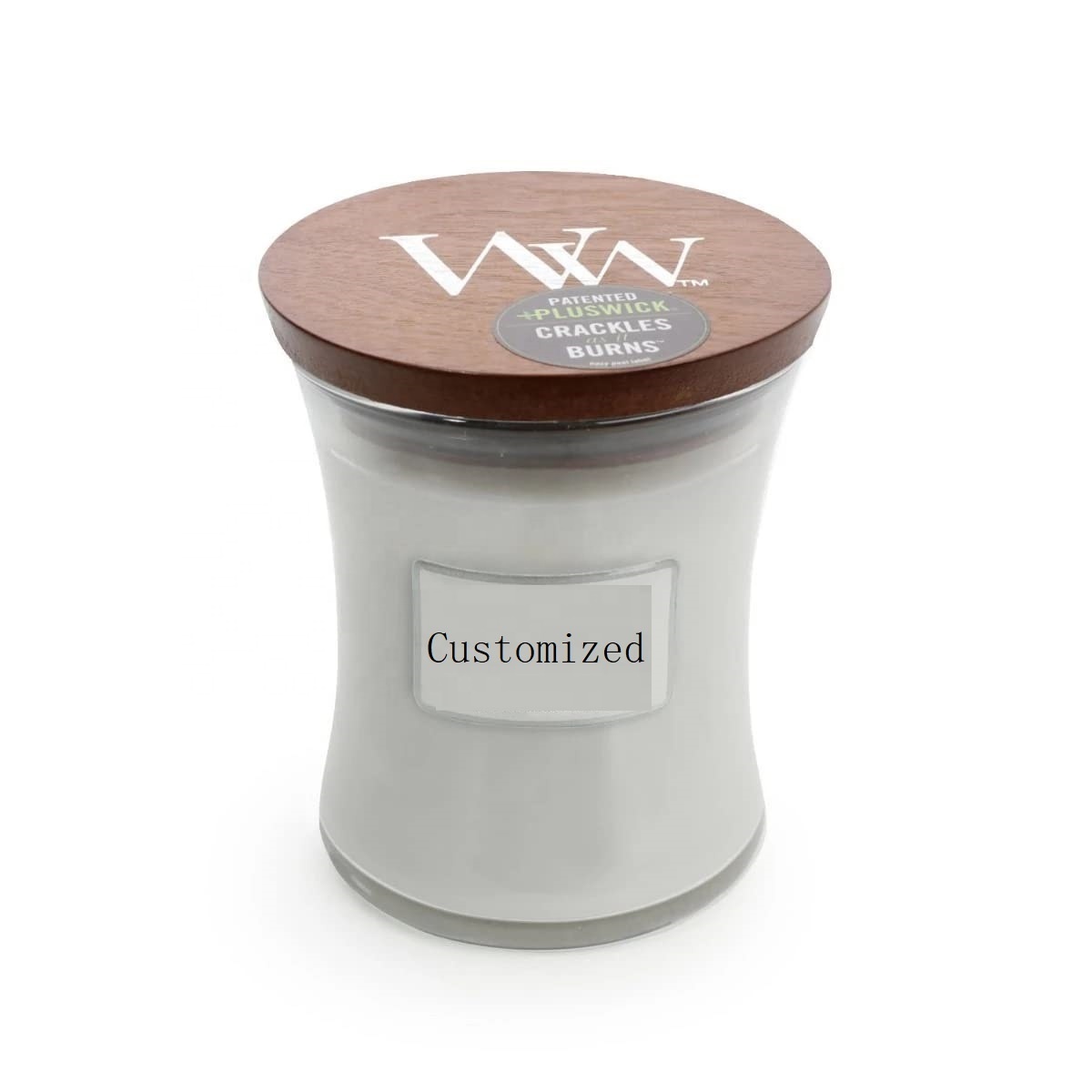 WoodWick Vanilla Bean Medium Hourglass Candle, Soy Candle Scented Candle 9.7 oz.