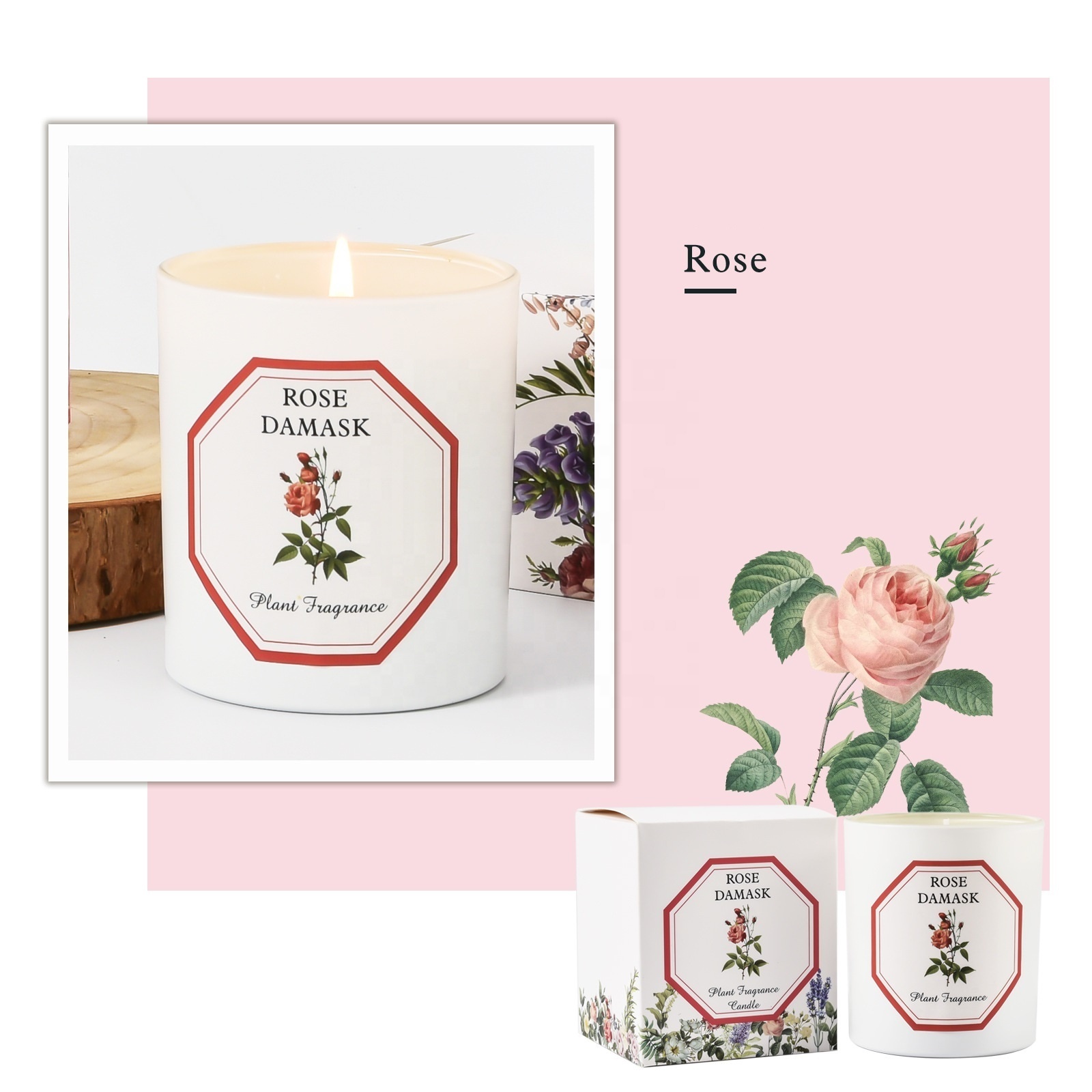 High-class luxury smokeless scented candles romantic fresh souvenirs plant aromatherapy plant essential oils