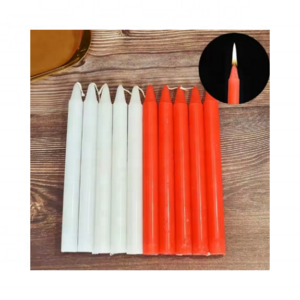 Factory wholesale household lighting emergency cylinder candle atmosphere decoration 10 red and white candles