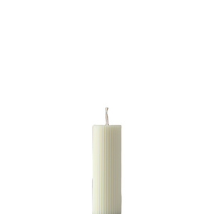 Factory direct supply smokeless odorless ivory white large candle wholesale pinstripe cylindrical candle