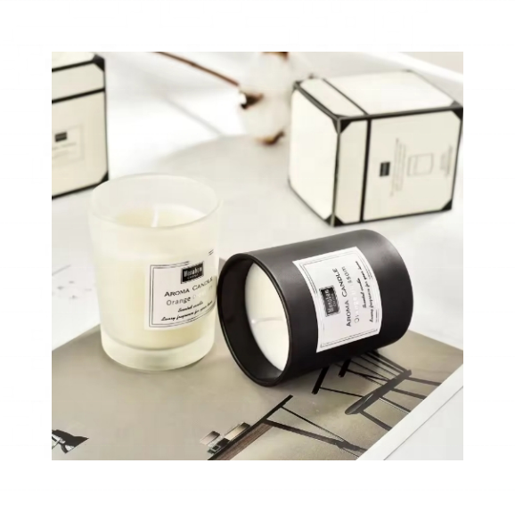 Environmental protection big brand manufacturers directly supply three-color glass cups smokeless soybean wax scented candles