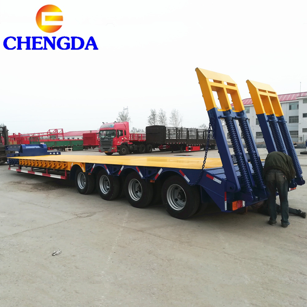 40ft Low Bed Container Truck Semi Trailer Dimensions For Saudi Arabia