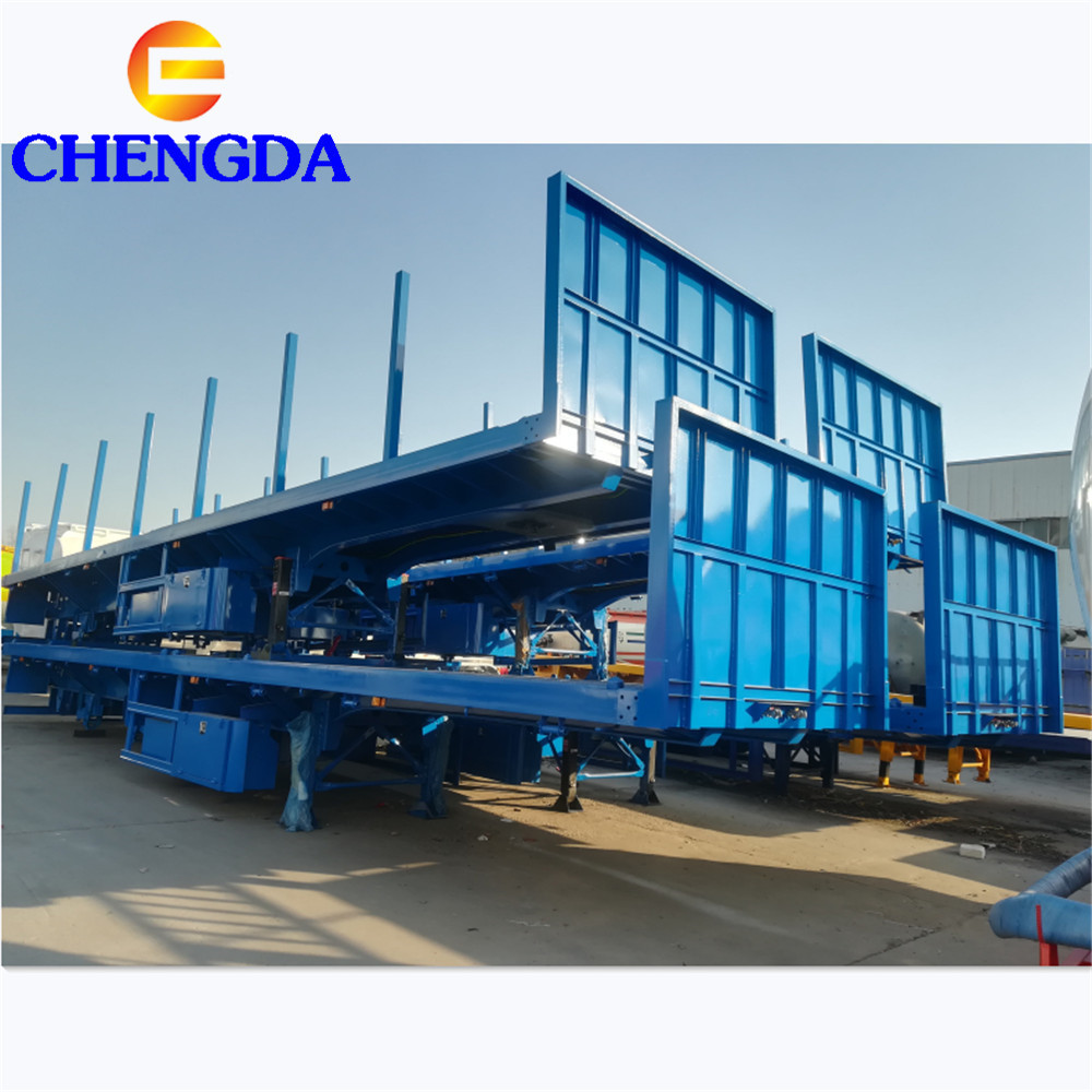 Blue chassis shipping 25-40 tons 40 ft container semi-trailer