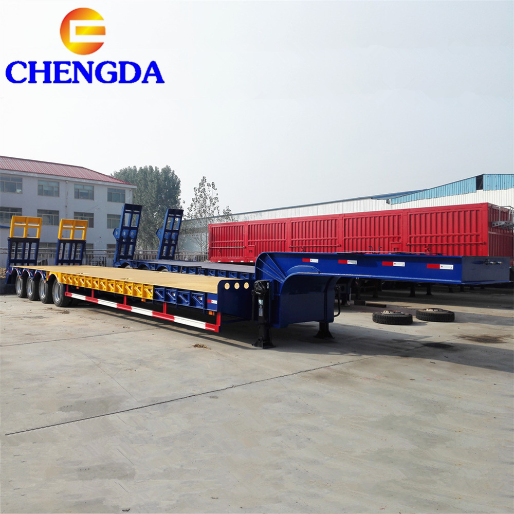 40ft Low Bed Container Truck Semi Trailer Dimensions For Saudi Arabia