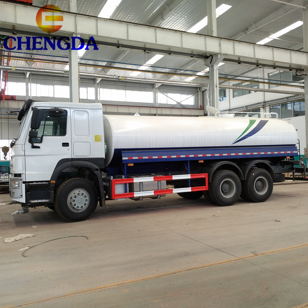 Sinotruk howo 6x4 371HP 20m3 water spray bowser tanker sprinkler tank truck for sale in kenya