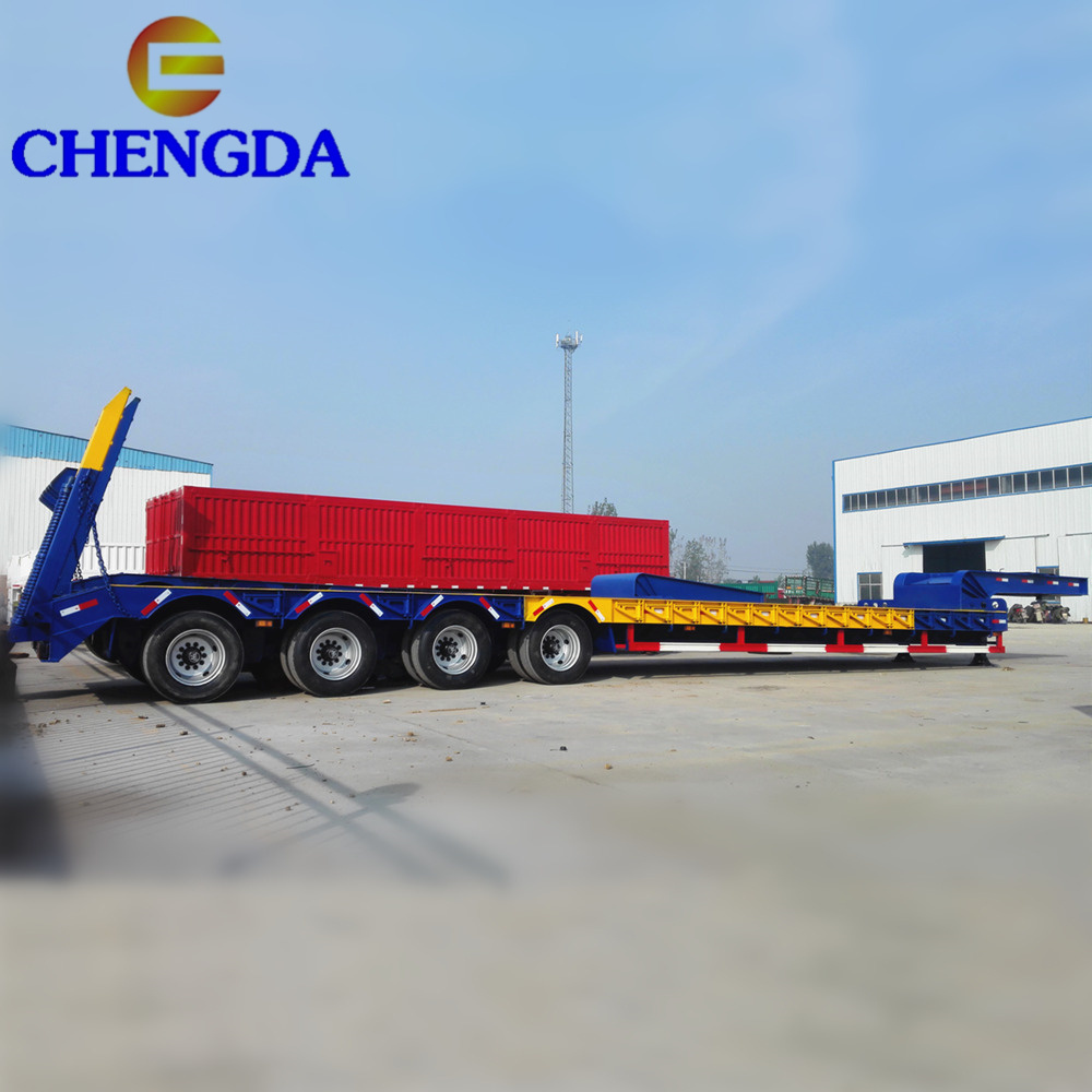 40ft Low Bed Container Truck Semi Trailer Dimensions For Saudi Arabia