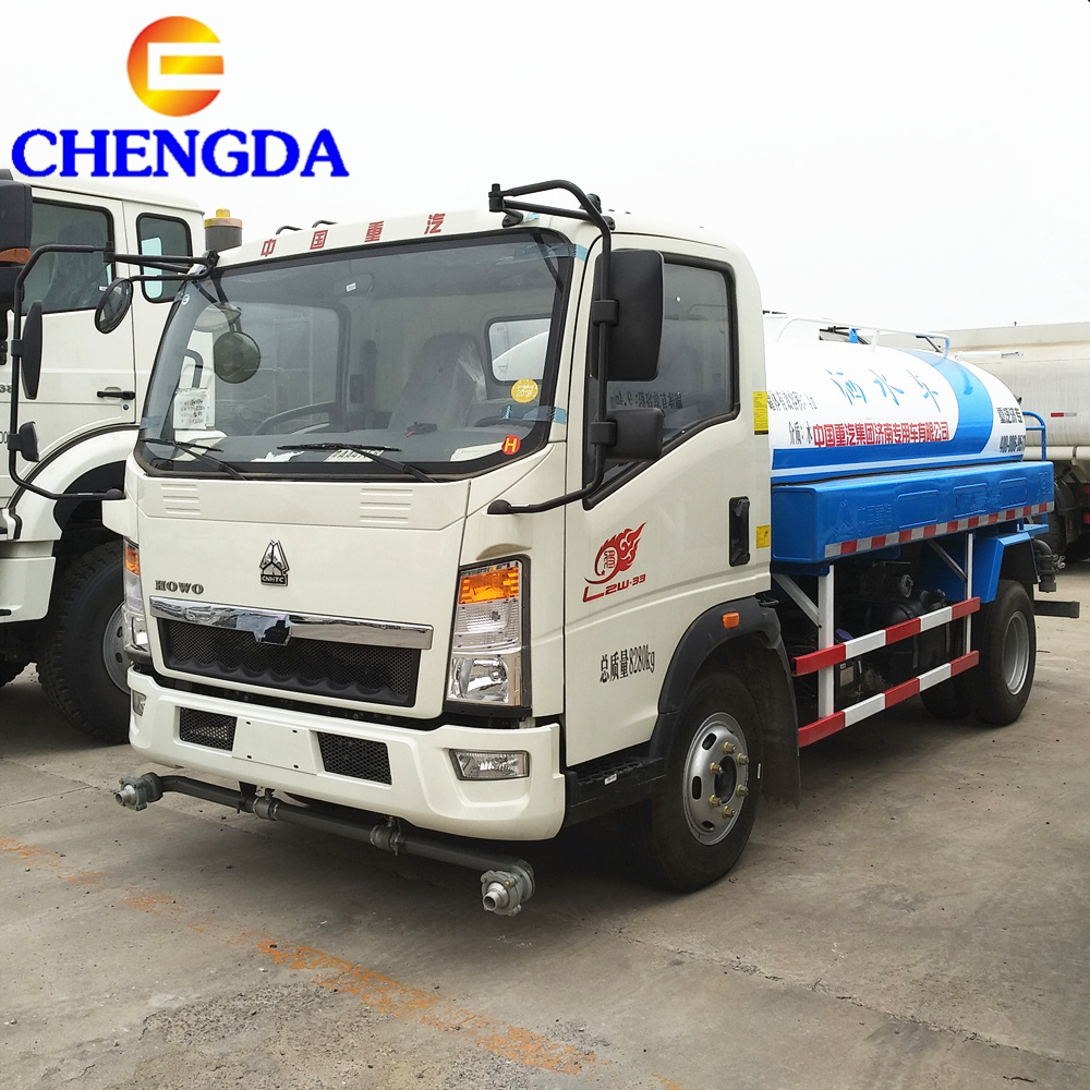 4x2 5000L Prices Howo Water Tank Tankers Truck For Sale