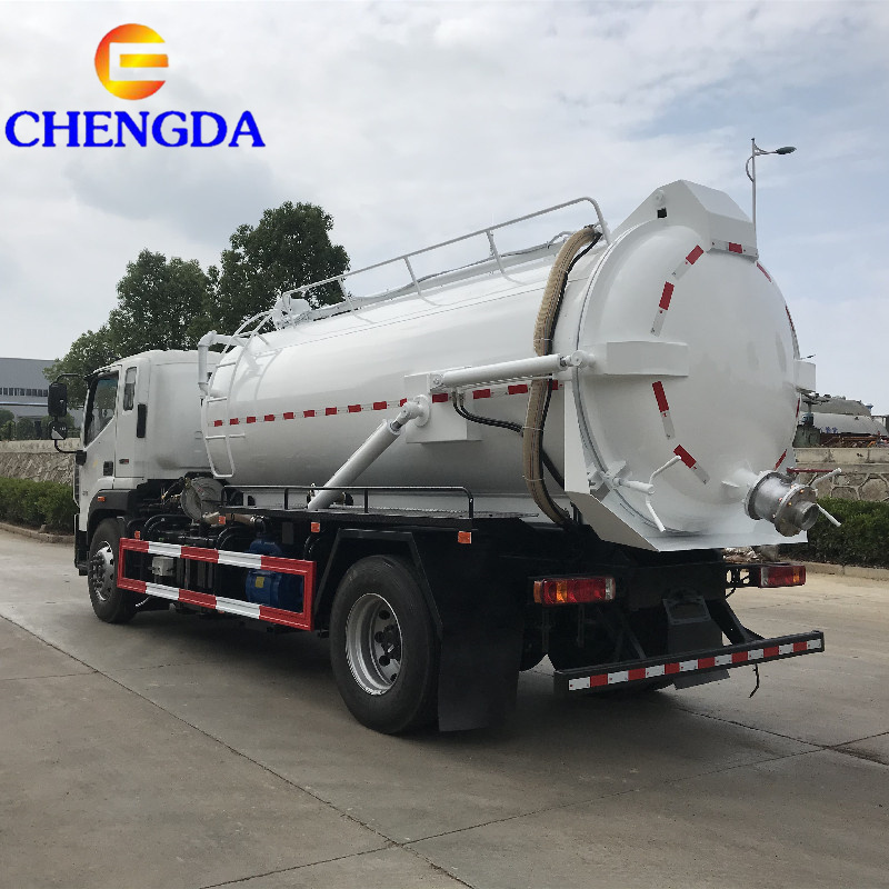 Used 10m3 12m3 foton Vaccum Suction Truck Septic Tank Sewage Trucks