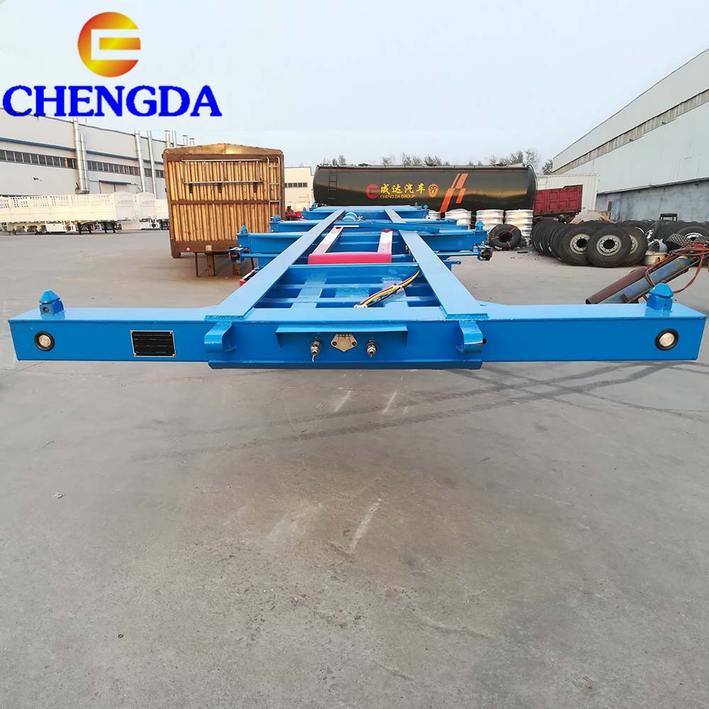 Blue chassis shipping 25-40 tons 40 ft container semi-trailer