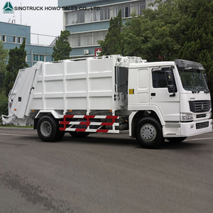 HOWO 4x2 Refuse Compactor Truck 12 cubic meters Compression Garbage Truck