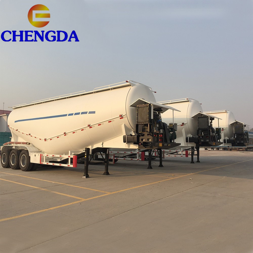 3 Axles Promotional 35m3 50cbm Dry Powder Silo Transport Tank Bulk Cement Bulker Tanker Trailer