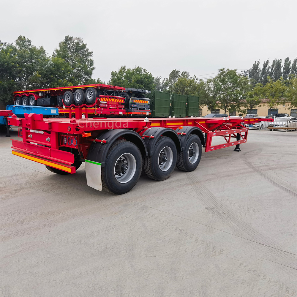 20ft 40Tons Skeleton Skeletal Container Semi Trailer 40ft Container Chassis from manufacturing sale