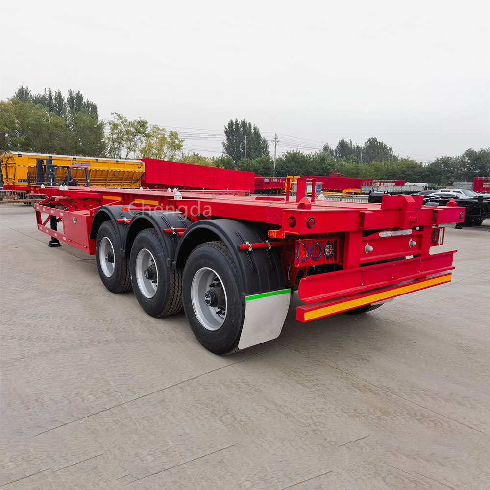 20ft 40Tons Skeleton Skeletal Container Semi Trailer 40ft Container Chassis from manufacturing sale