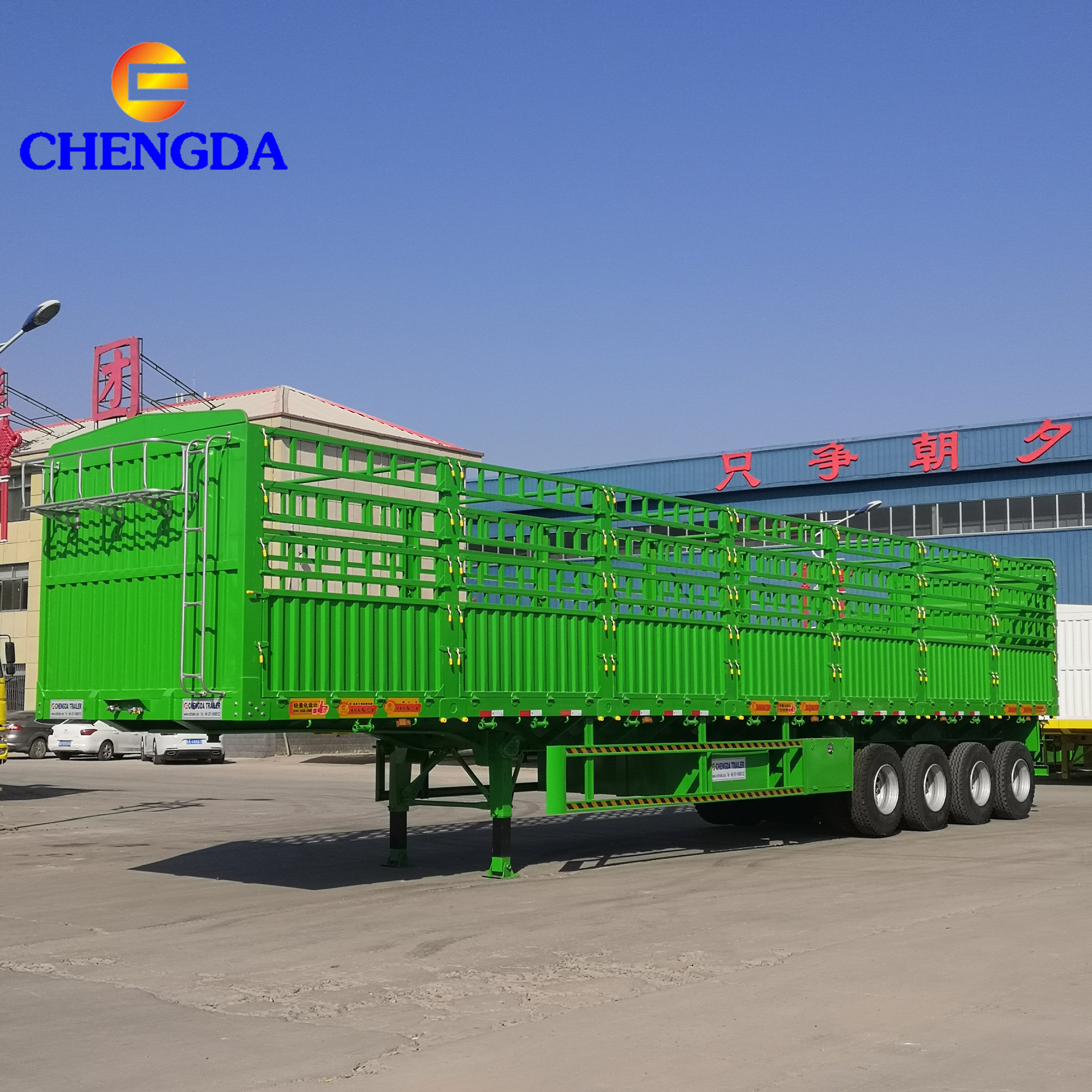 used flatbed side wall truck trailer fence cargo semi trailer