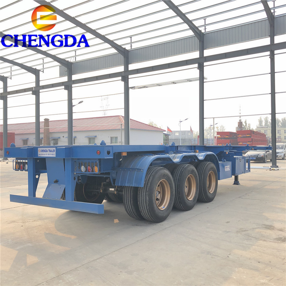 Trailer Frame Chassis 4 Axle 40ft 20ft 40 Foot Skeleton Container Semi Trailer