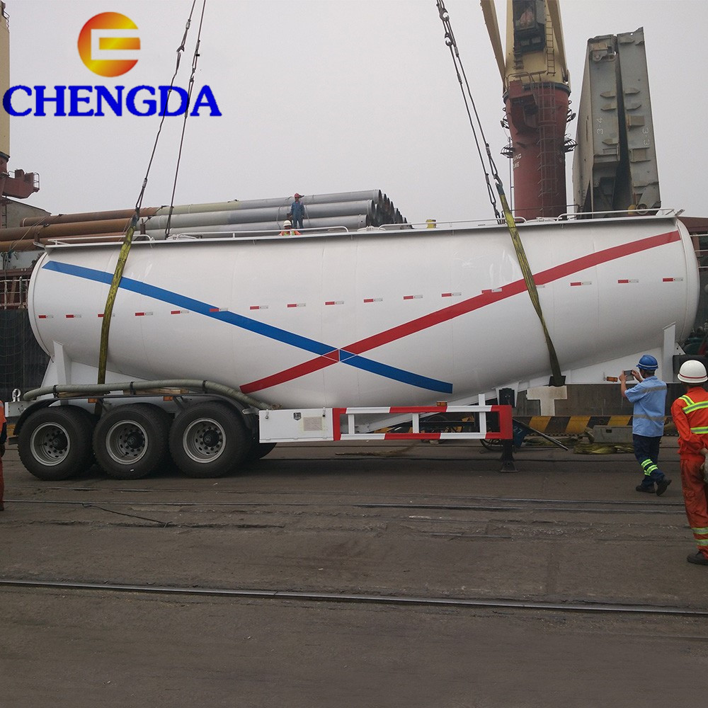 28ton 60ton 3axle bulk cement trailer parts fly ash cement bulker for sale