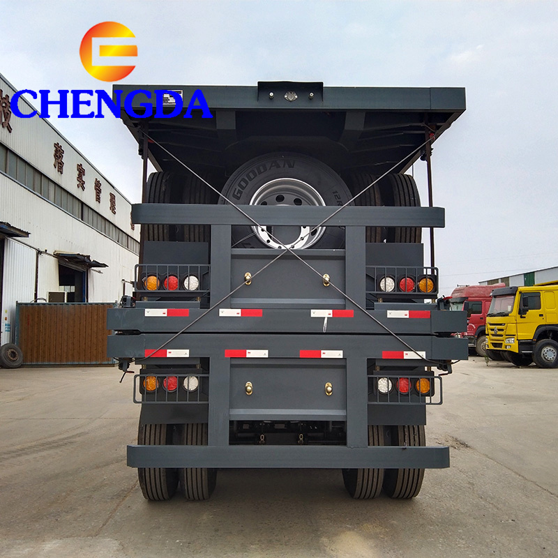 Chengda New Used 2 3 4 Axles 60 Tons 80 Ton Flatbed Semi Truck Trailers Flatbed Trailer