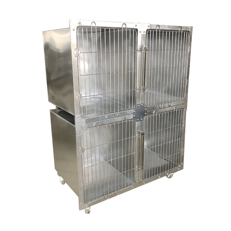 304 Stainless Steel Modular Veterinary Dog / Cat Cage / Stainless Steel Vet Dog Kennel Box