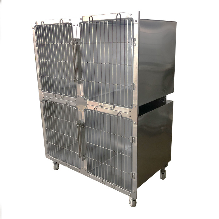 304 Stainless Steel Modular Veterinary Dog / Cat Cage / Stainless Steel Vet Dog Kennel Box