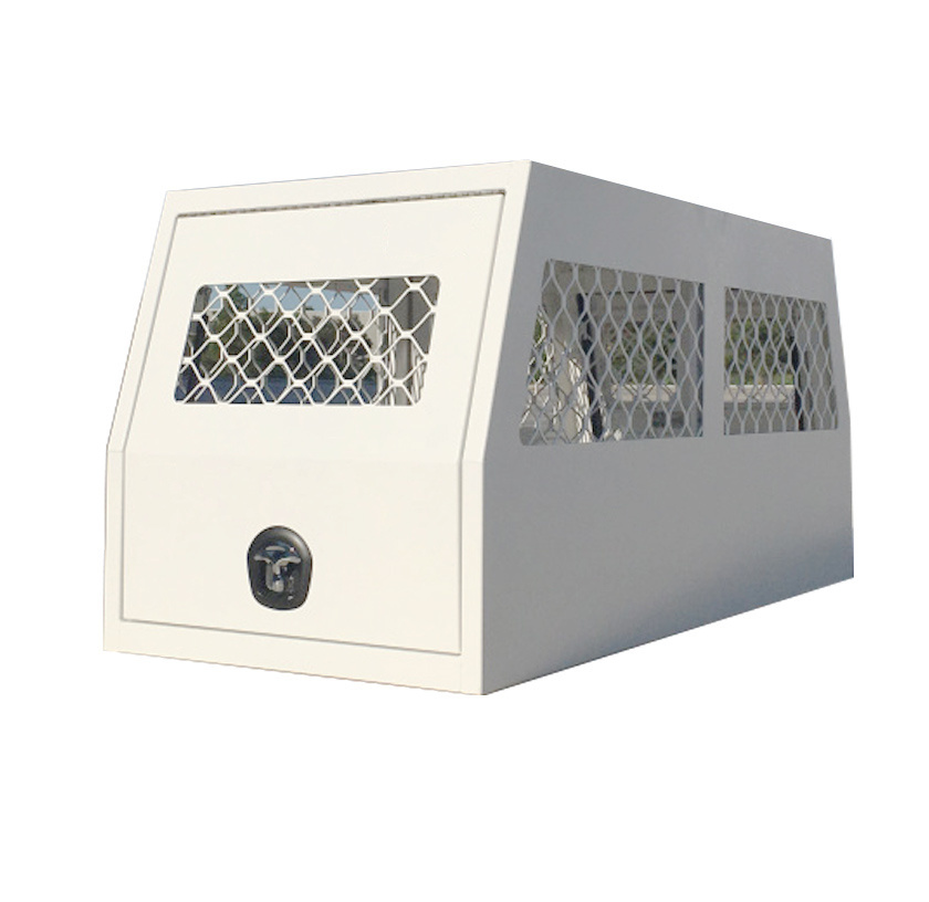 White Colour Half Fridge Steel Dog Box For UTE