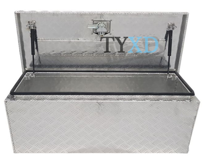 Aluminium Ute Truck Trailer Camper Top Lid Toolbox Box with Lock and Handle