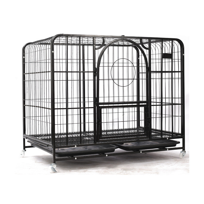 Heavy Duty Metal Dog Cage Kennel Crate for training With Removable Tray