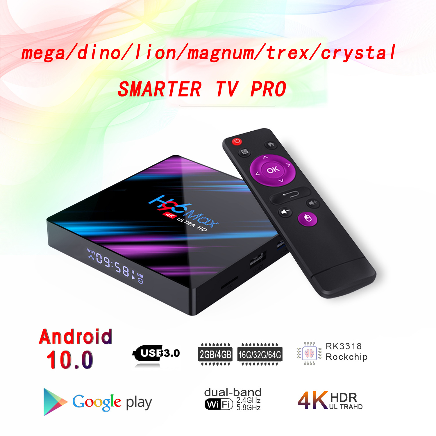 TB Android box  iptv  m3u list free test mega ott iptv reseller box panel  crystal magnum 4K  IPTV code