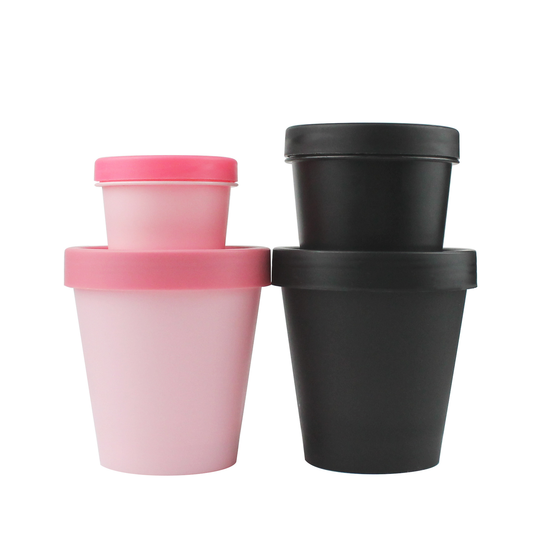 30g 50g 100g 200g Pink Black PP Cream Box Plastic Cosmetic Pot Jar Empty Slime Container For DIY Mask