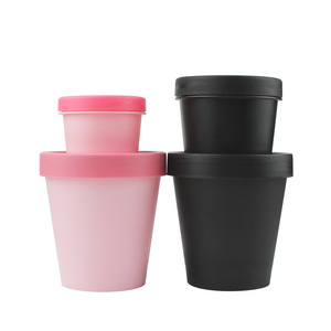 30g 50g 100g 200g Pink Black PP Cream Box Plastic Cosmetic Pot Jar Empty Slime Container For DIY Mask