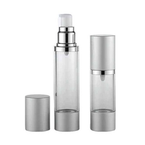 Airless Serum Foundation Cream Bottle Gold Silver Rose Gold Luxury with Airless Pump 15ml 30ml 50ml Packaging for Cosmetics UTOP