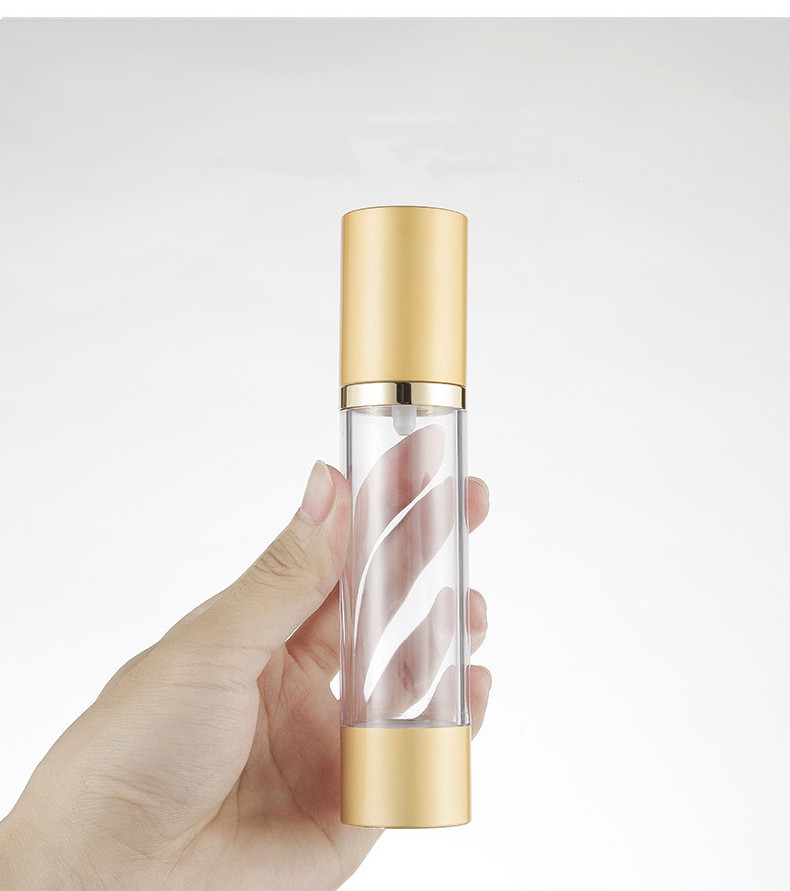 Airless Serum Foundation Cream Bottle Gold Silver Rose Gold Luxury with Airless Pump 15ml 30ml 50ml Packaging for Cosmetics UTOP