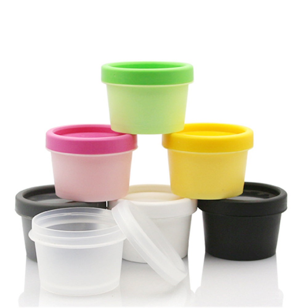 30g 50g 100g 200g Pink Black PP Cream Box Plastic Cosmetic Pot Jar Empty Slime Container For DIY Mask