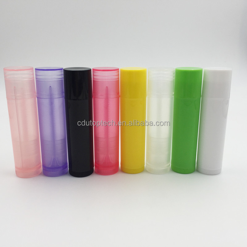 Clear White Black 5ml 5g Empty Round Plastic Lip Balm Tube Container 5g Chapstick Lipstick Tube for Lip Balm Cosmetic Packaging