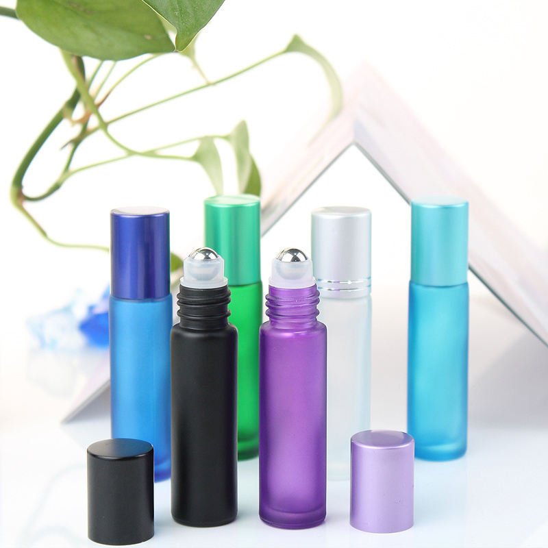 10ml Roll on Bottle Empty Frosted Glass Roller Bottle Perfume Oil Roller Ball with Factory Price