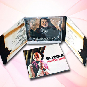 6 panel one cd digipack with cd hub clear cd try with 350g cardboard printing 4c/4c