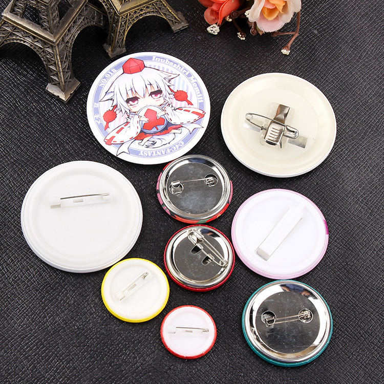 Cheap Customized Promotional Logo Safety Gifts Magnetic Tin Material Round Pin Safety Badge Pinback Button