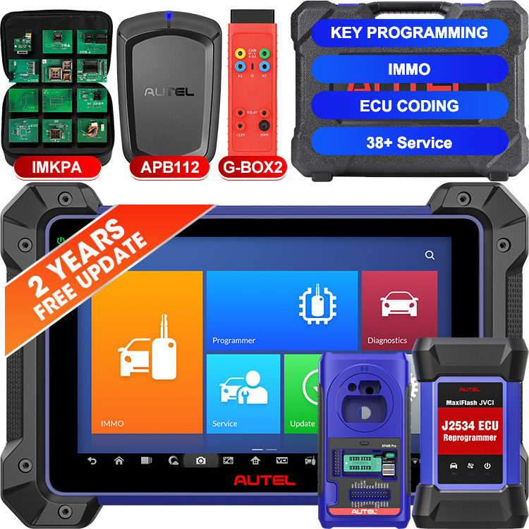 Original autel maxisys im608pro bidirectional scan locksmith immo  key machine programmer scanner diagnostic tool for all cars